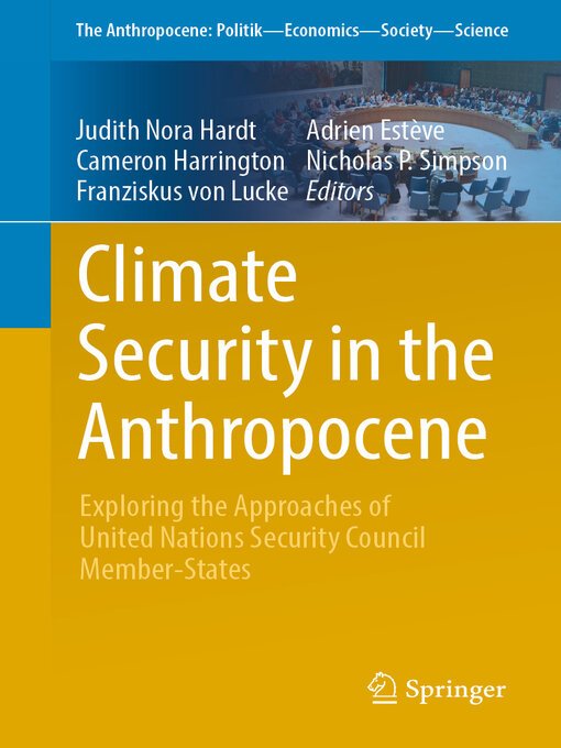 Title details for Climate Security in the Anthropocene by Judith Nora Hardt - Available